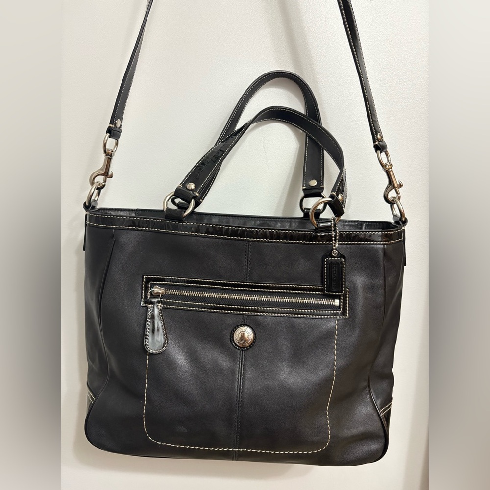 Coach Women’s Laura Leather Large Tote Shoulder Handbag